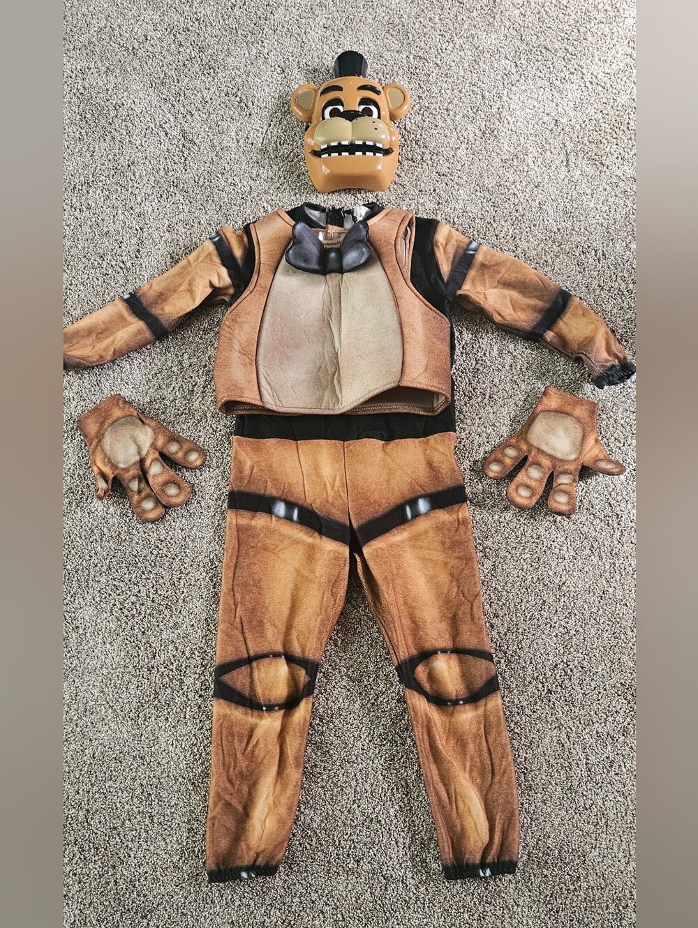 Kids Brown Animatronic Bear Costume with Mask and Gloves